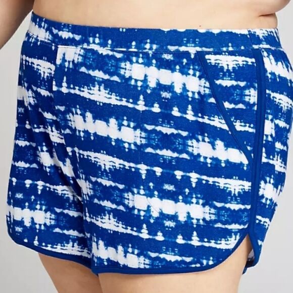 14W 16W Cacique Blue Tie Dye Sleep Short Dolphin - Picture 1 of 9